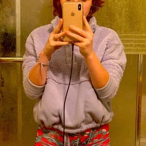 :)purple jacket that is lightly used and ver comfortable for any activity.